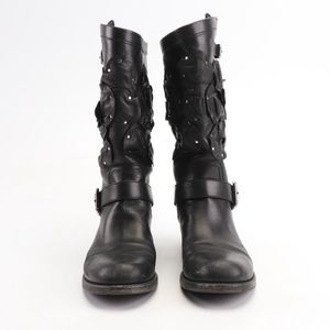 Valentino Studded Motorcycle Boots